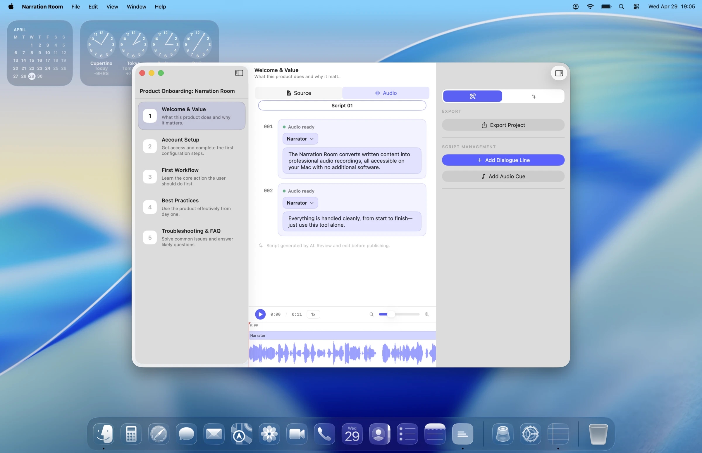 Audio: Multi-voice audio, ready to refine.
